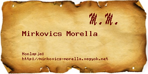 Mirkovics Morella névjegykártya